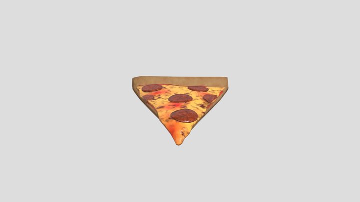 Stylized Cartoon Pizza Slice