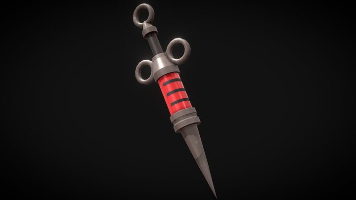 Low Poly Syringe 3D Model