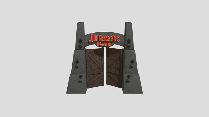 jurassic park gate 3D Model
