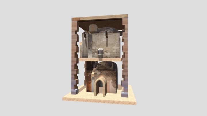 Castillo de Anzur, interior de la torre 3D Model
