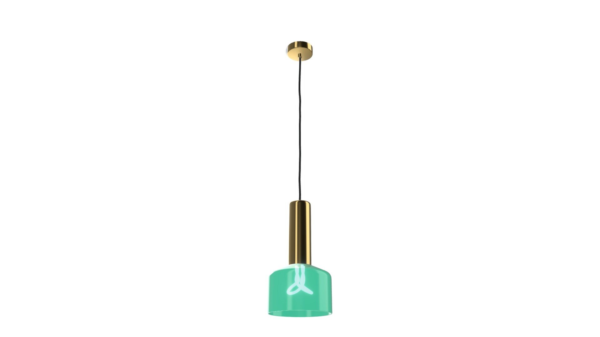 Rehm Pendant Lamp And Plumen, Green & Brass