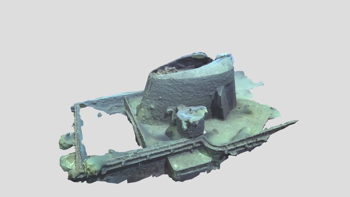 Malta Wreck Piece.obj 3D Model