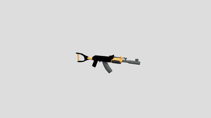 Assult Rifle Model Rust 3D Model