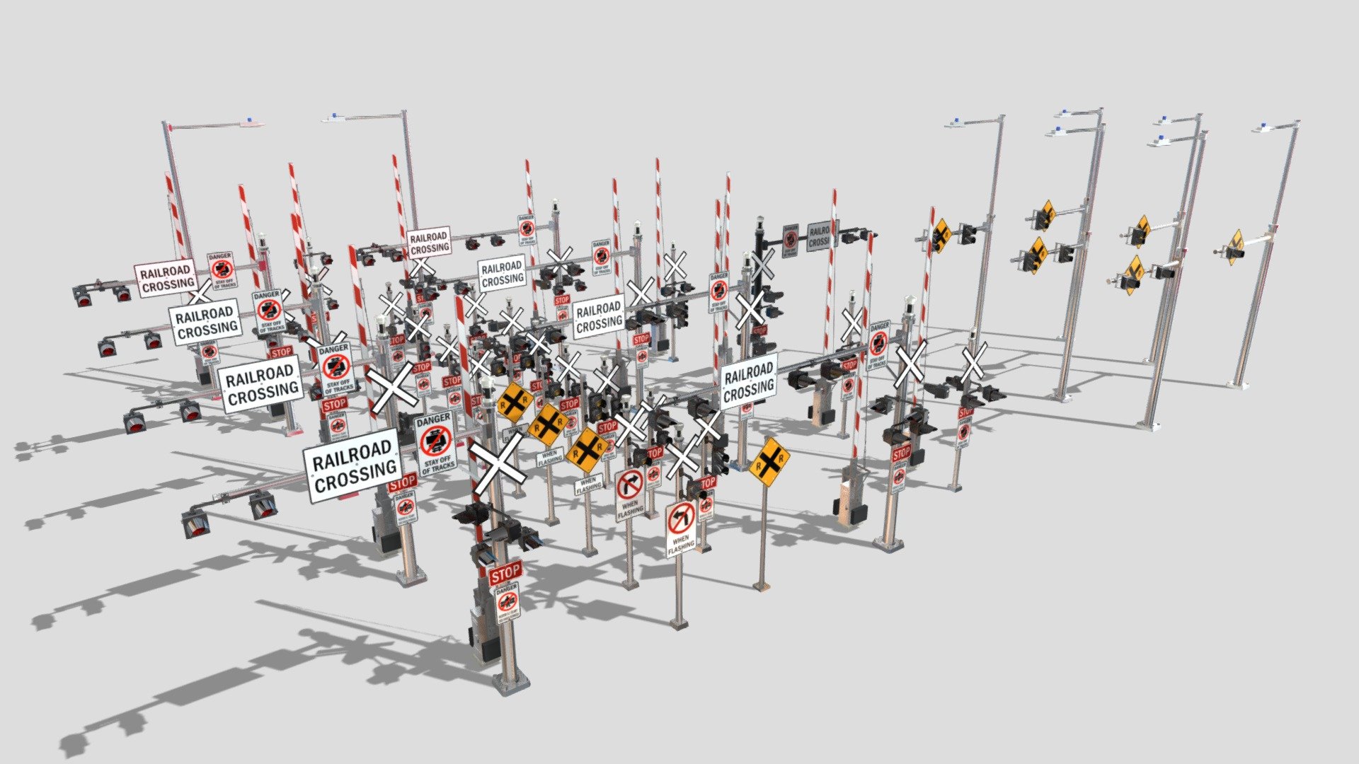 Ferret Railroad Crossing signals - 3D model by Signalrenders [f863701 ...