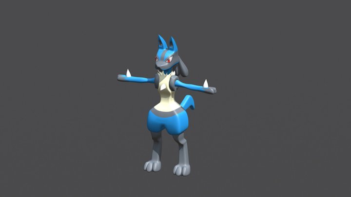 Lucario Pokemon - Model 2018 3D Model