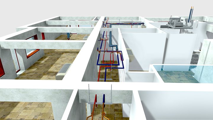 Via Flaminia 53 4 piano completo 3D Model