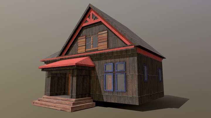Stylized Frontier House - Game Ready Asset 3D Model