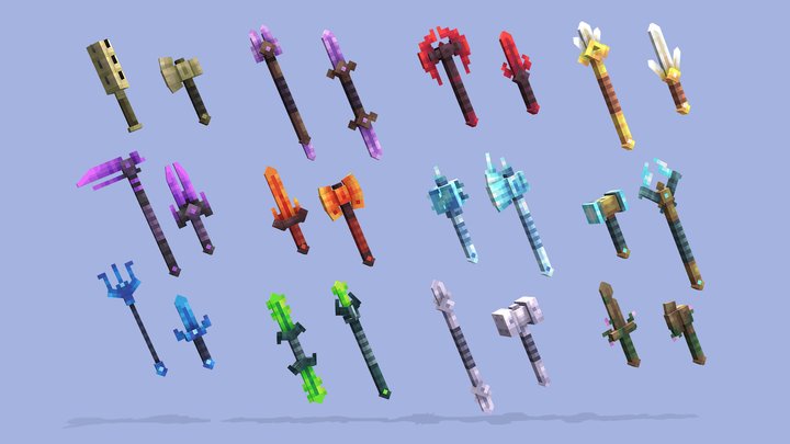 Elemental Weapons 3D Model