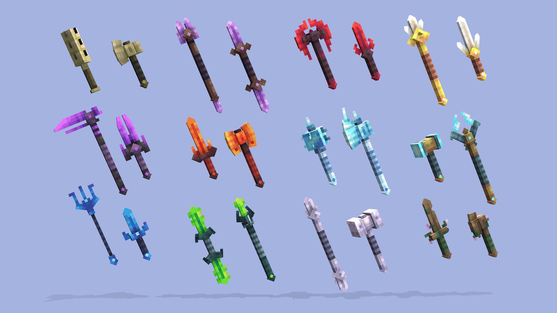 Elemental Weapons 3D Model By LuccaH F86633e Sketchfab   2e479888fd5c4778a7d340f91842f13b 