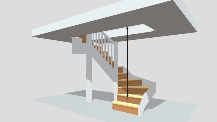 Staircase Example - Elevante Homelift 3D Model