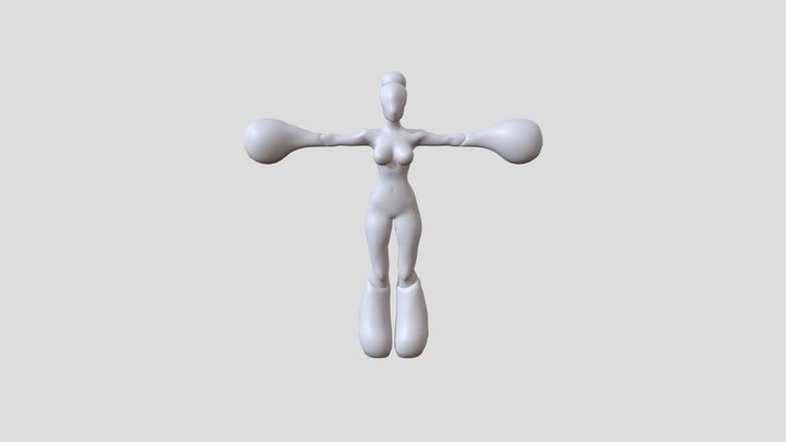 R1 mecha character - low poly Player 2 3D Model
