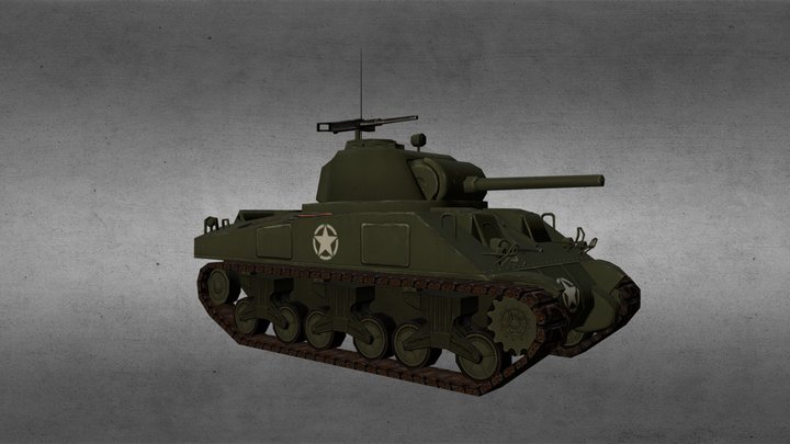 Sherman Tank, Frontline Commando: WW2 3D Model