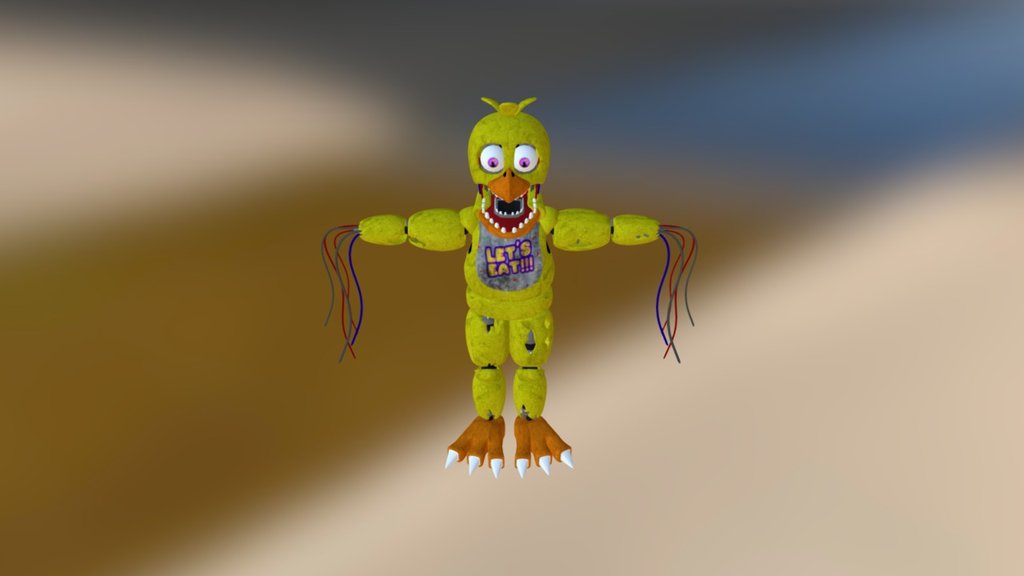 Stylized Withered Chica - Download Free 3D model by tarmacyclops  (@tarmacyclops) [c559640]