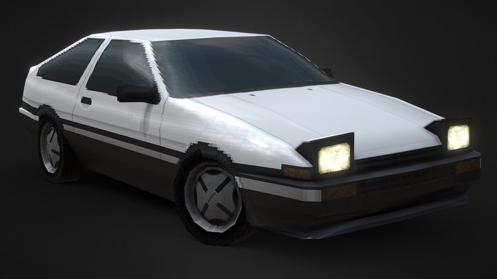 Toyota Sprinter Trueno (AE86) [GT2/PSX Style] 3D Model
