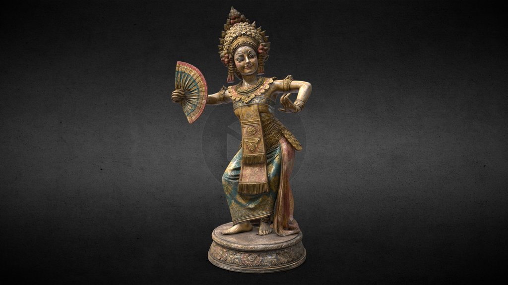 Patung Tari Pendet Bali Antik
