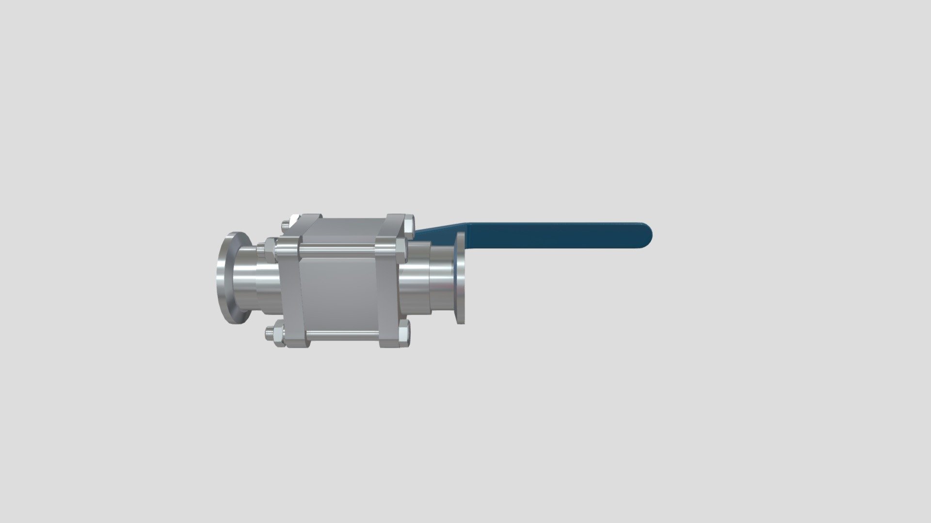 KF Vacuum Ball Valve — Sketchfab embed 3D viewer