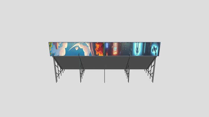 Race Track Stadium 3D Model