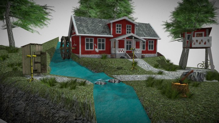 DAE Diorama - Forest Loner 3D Model