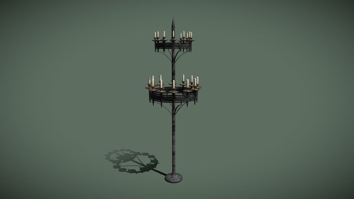 Large Candlestick(Light Pack) 3D Model