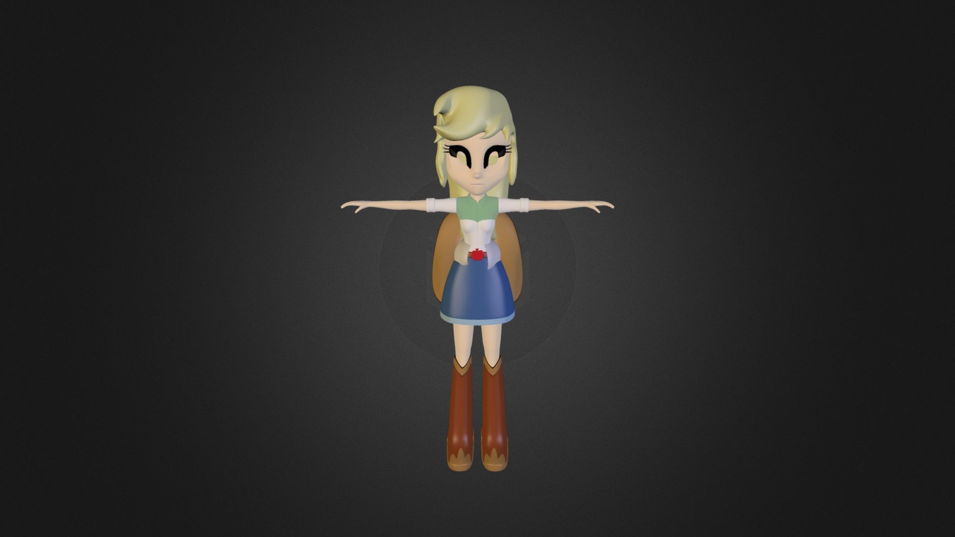 Applejack - EG RR (unfinished) - 3D model by Sim (@ponko) [f86c91d ...