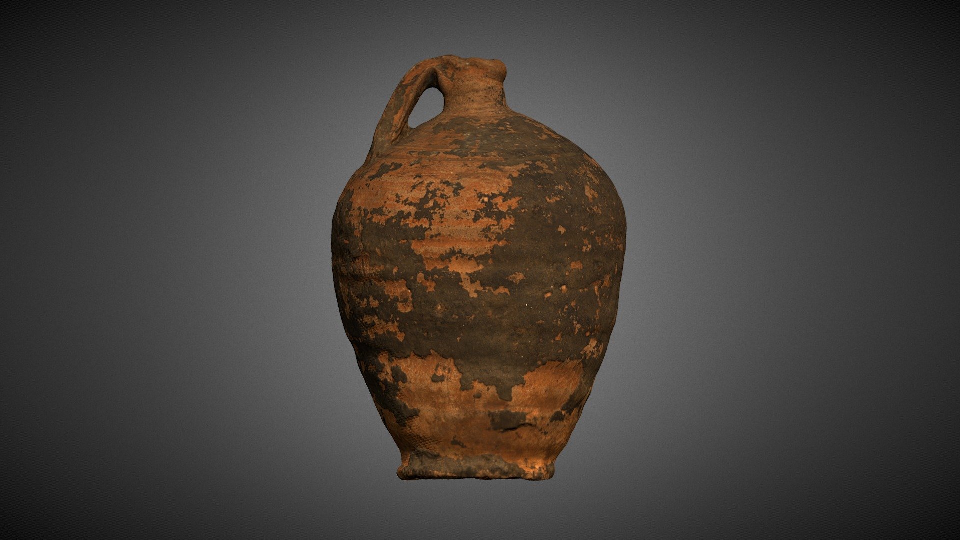 Jug with handle and ring base
