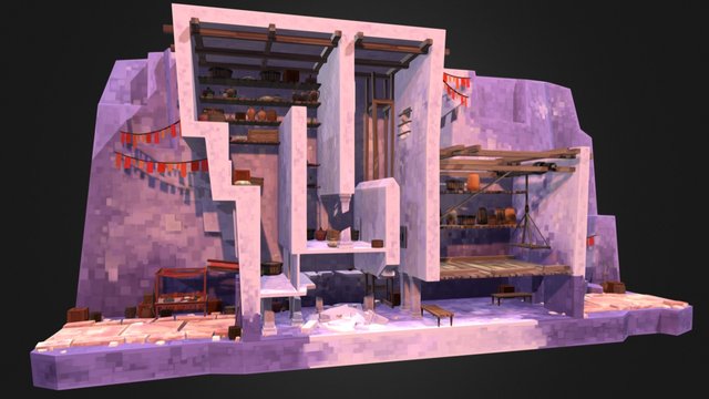 The Dry Sea: Warehouse Scene 3D Model