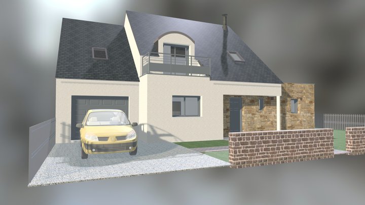 CONSTRUCTION D'UNE MAISON INDIVIDUELLE 3D Model