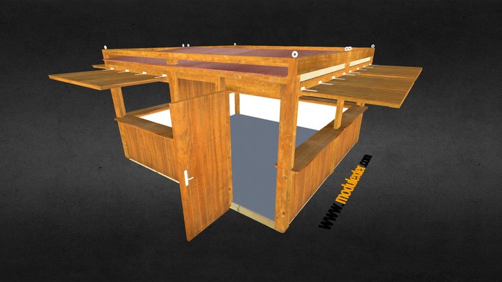 Chiringuito de Madera Lisboa - Línea Modular 3D Model