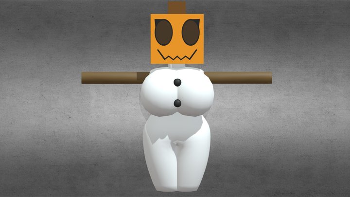 Snow Golem Female 3D Model