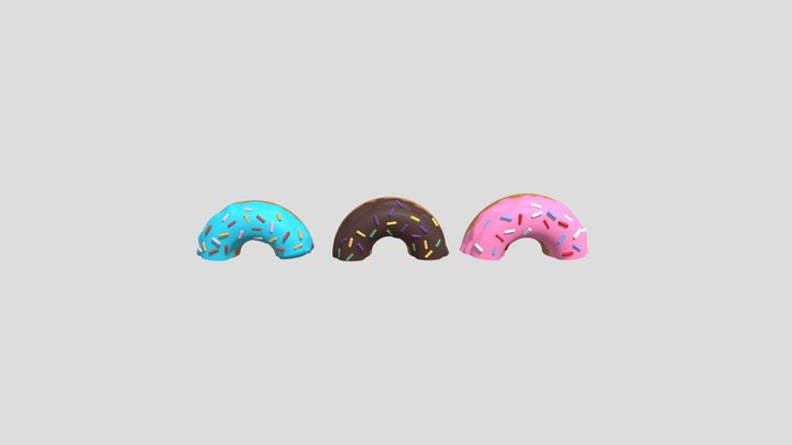 half Donuts 3D Model