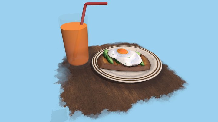 Snacks Challenge - Orange Juice 3D Model