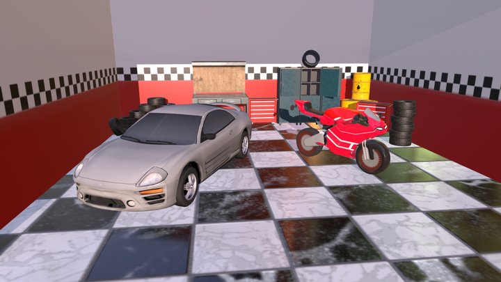 Garaje Props 3D Model