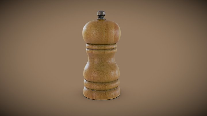 Pepper Mill - Photo Scan - Game Ready 3D Model