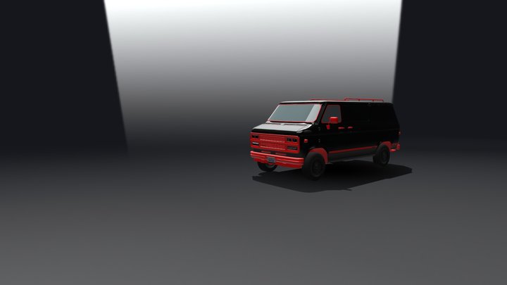 Chevy-van-low-poly 3D Model