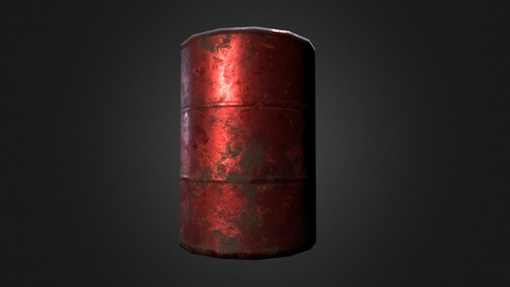 Oil Drum 3D Model