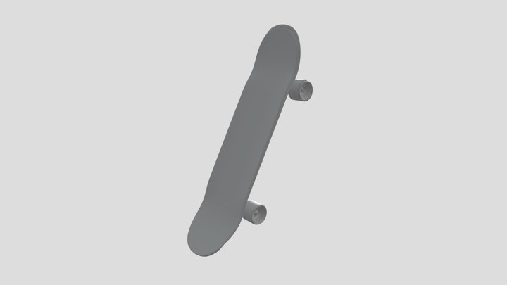 Skateboard reduced size + textured 3D Model