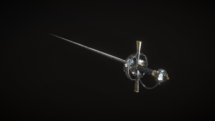 Spanish Rapier Sword 3D Model
