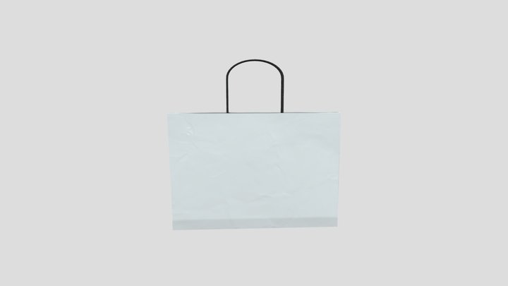 White Shopping Bag with Handles