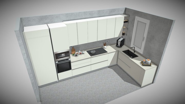 Kitchen 2101-23 Colours 3D Model
