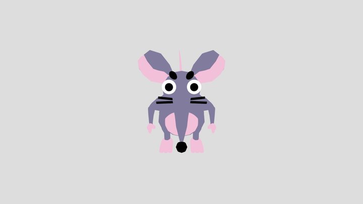 森林漫遊者-老鼠 3D Model