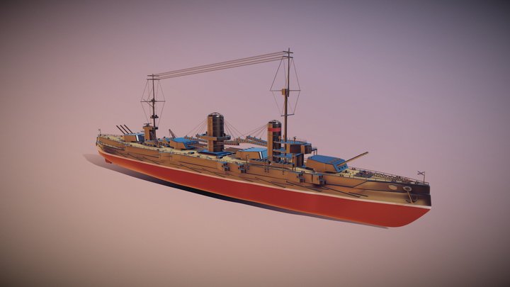 Battleship "Sevastopol" 1914-1956 3D Model