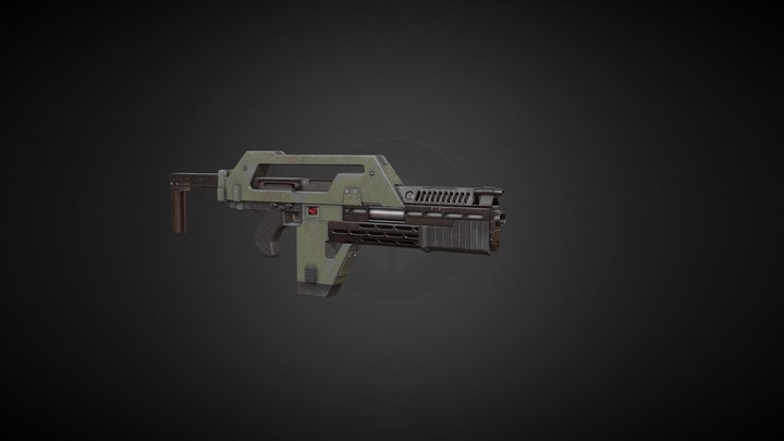 M41-A_Rifle_Aliens 3D Model