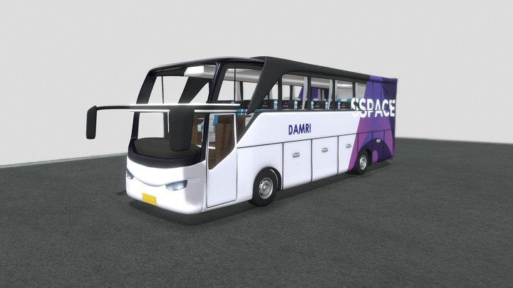 Bus Damri 3D model 3D Model