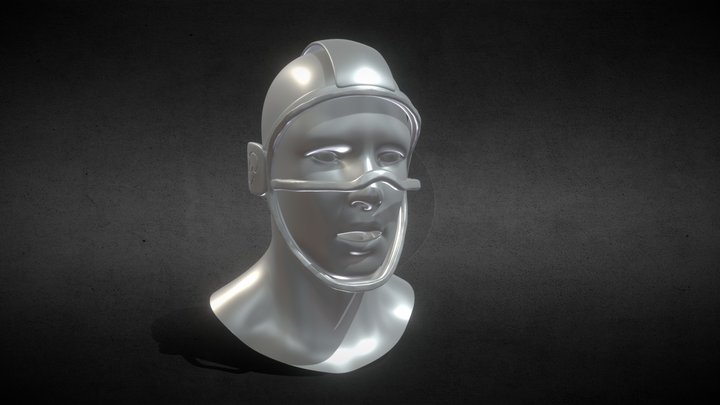 Quarantine Mask Model Glass 3D Model