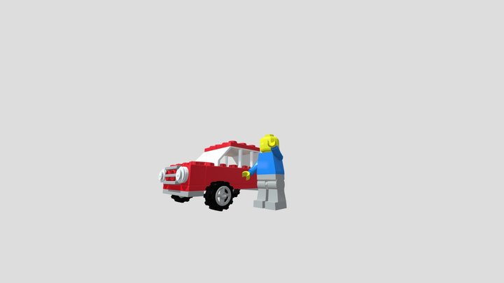 Lego Car Model 3D Model