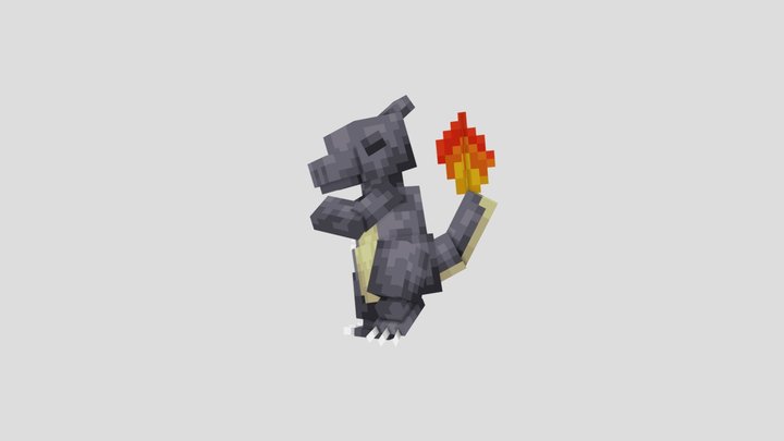 Charmeleon Black Shiny 3D Model