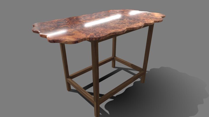 Swedish table "Bord 1058" 3D Model