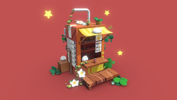 Juice Stand 3D Model