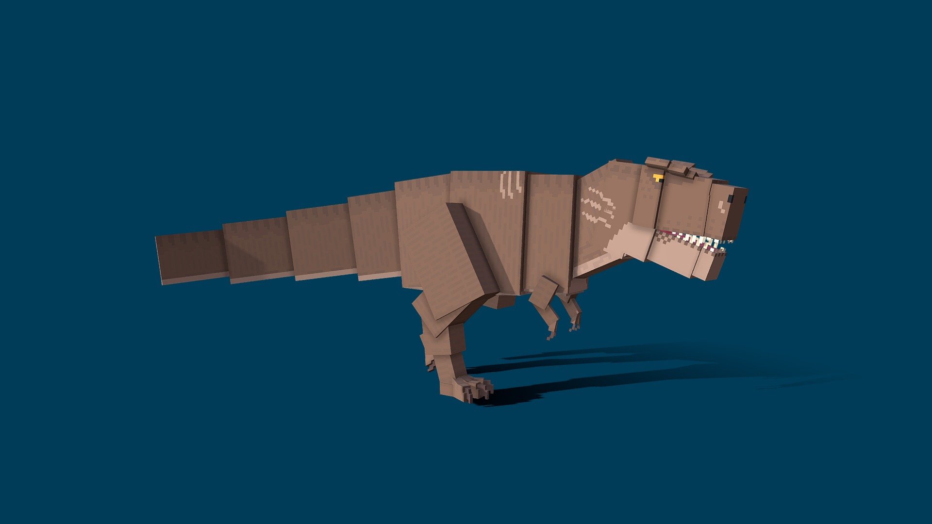 Minecraft Rexy The T Rex V2 3d Model By Cupcake04 Cupcake004 [f886bf6] Sketchfab