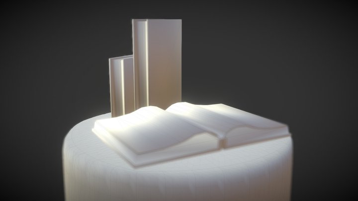 Books low poly props 3D Model